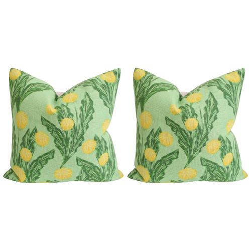 2PK LVD Dandelions Polylinen Cushion Pillow 50x50cm Square