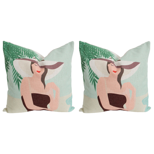 2PK LVD Cushion Cover Resort Decorative Home/Office Decor 50x50cm