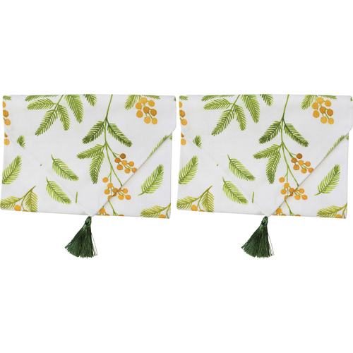 2PK LVD Polyester Table Runner Mimosa Home Dinnerware 30x180cm