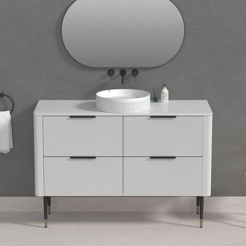 Haven Home Portsea Wall Hung Vanity 1200mm in White w/Sintered Stone Top 