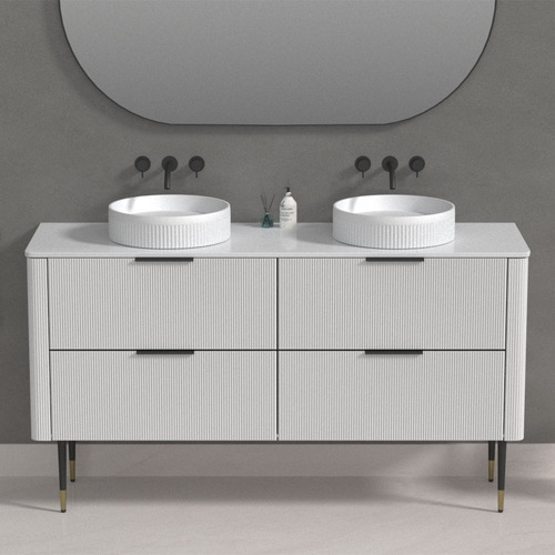 Haven Home Portsea Wall Hung Vanity 1500mm in White Sintered Stone Top 