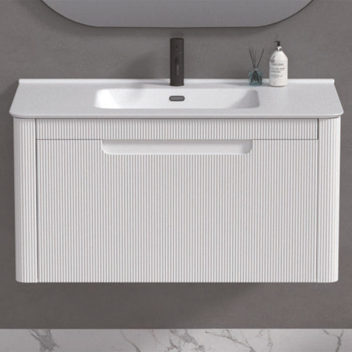 Haven Home Sorrento Wall Hung Vanity 900mm White w/Insert Basin/Tap Hole