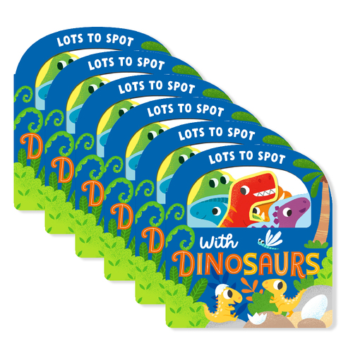 6PK Townhouse Lots to Spot Dinosaurs Kids Early Learning Book 1y+