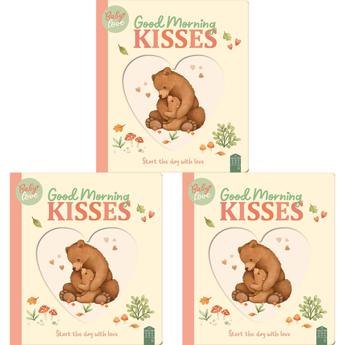 3PK Townhouse Good Morning Kisses Kids Early Learning  Book 1y+