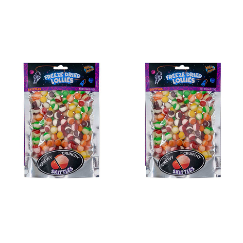 2PK Heebie Jeebies 75g Skittles Freeze Dried Lollies Candy