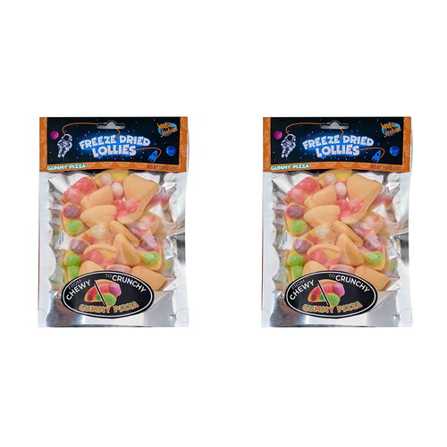 2PK Heebie Jeebies 30g Freeze Dried Lollies Gummy Pizza