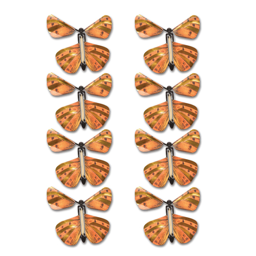 8PK Heebie Jeebies Wind Up Butterflies Kids Toy Assorted