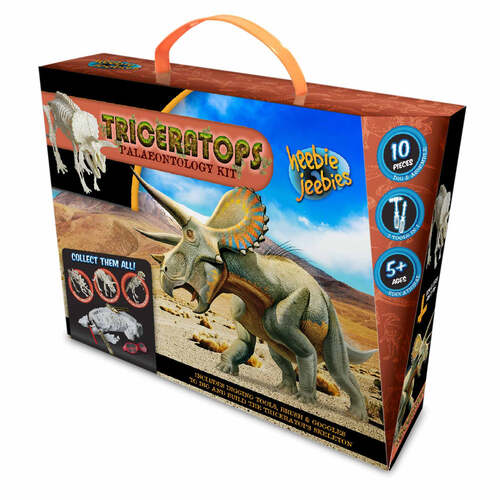 Heebie Jeebies Triceratops Fossil Paleontology Kit Kids Science Toy Set 5+