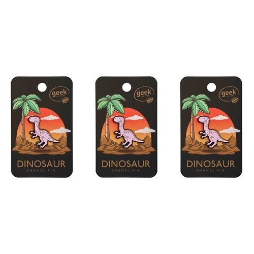 3PK Geek Culture Geek Culture Dinosaur Enamel Pin Badge - Velociraptor