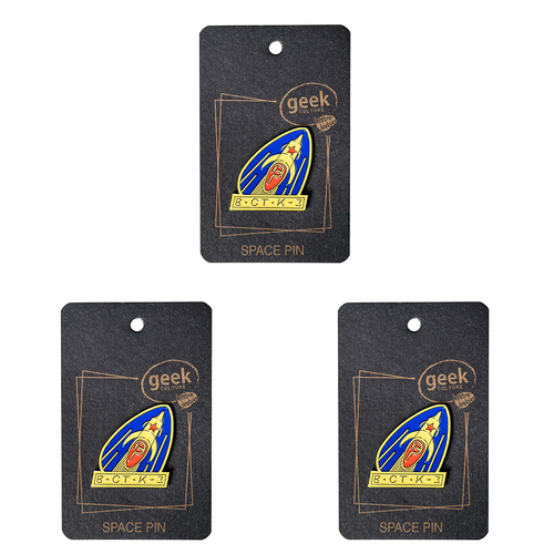 3PK Geek Culture Space Enamel Pin Badge/Brooch - Vostok 3