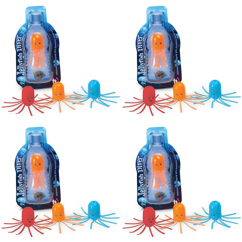 4PK Heebie Jeebies Jellyfish Diver Cartesian Experiment Assorted 3+