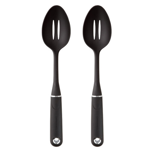 2PK MasterCraft Soft-Grip Nylon Slotted Spoon