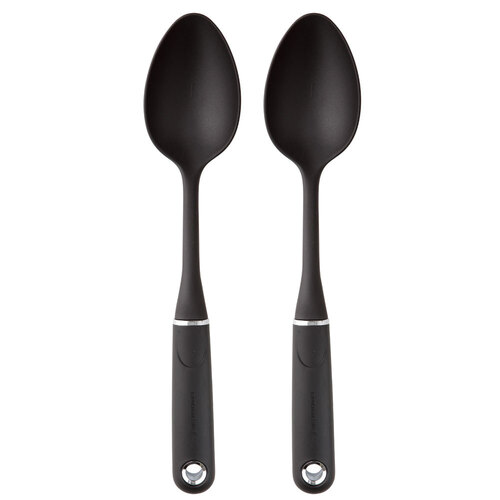 2PK MasterCraft Soft-Grip Nylon Solid Cooking Spoon