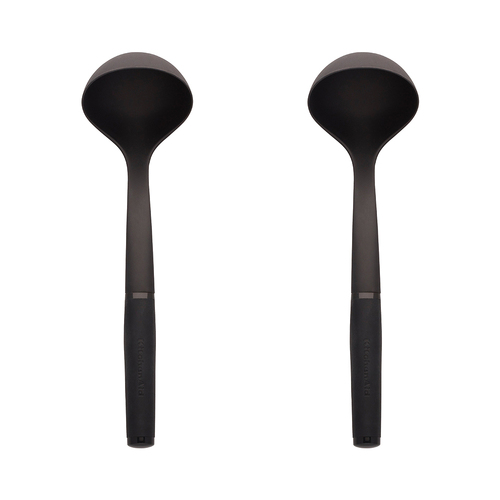 2PK KitchenAid Nylon Soft Touch Ladle - Black