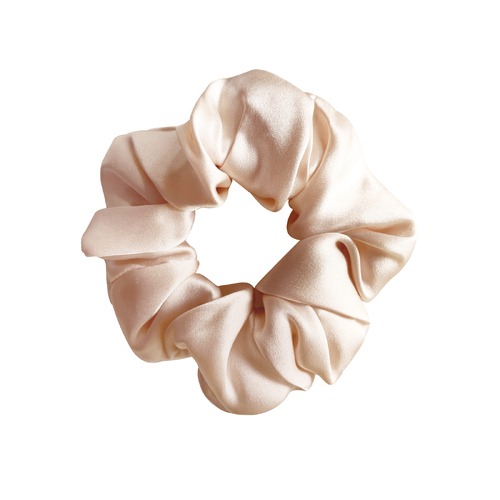 Culturesse Laurie 10cm Mulberry Silk Scrunchie - Light Peach