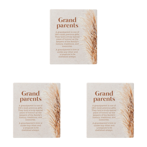 3PK Splosh Home Sweet Home Ceramic Grandparents Verse Plaque 14cm