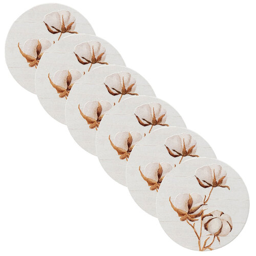 6PK Splosh Home Sweet Home Cotton Ceramic Coaster 11cm