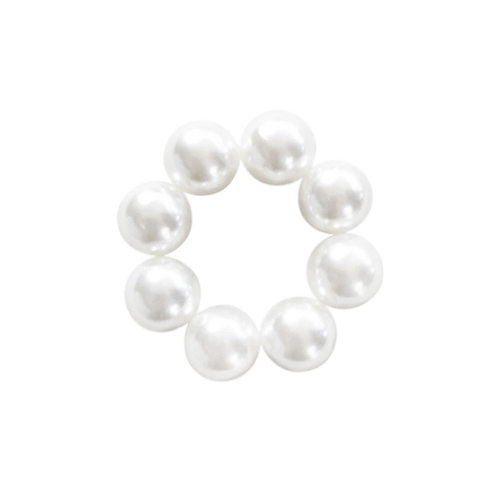 Culturesse Milano 5.3cm Vintage Pearly Hair Tie - White