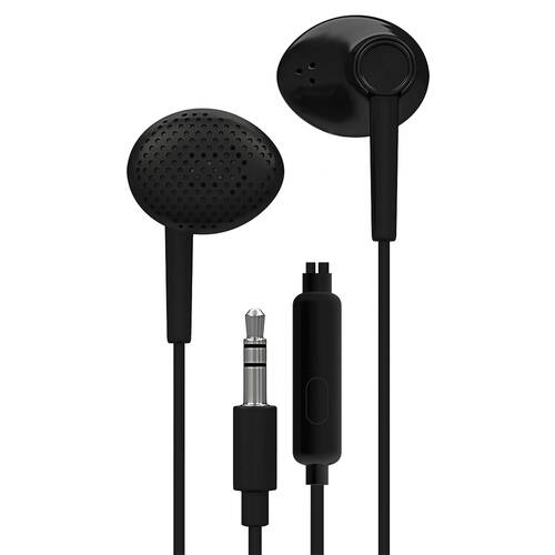 Liquid Ears Everyday 3.5mm Wired Bud Earphones with Mic Black