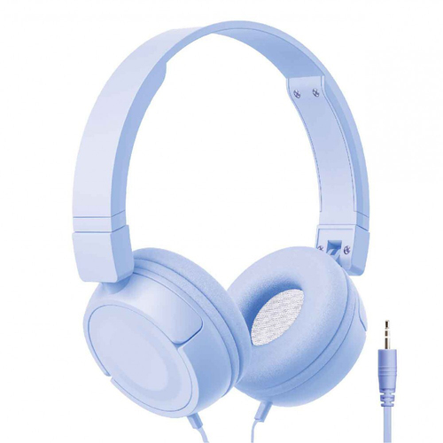 Laser Wired 3.5mm AUX On-Ear Headphones w/ 1.2m Cable - Blue