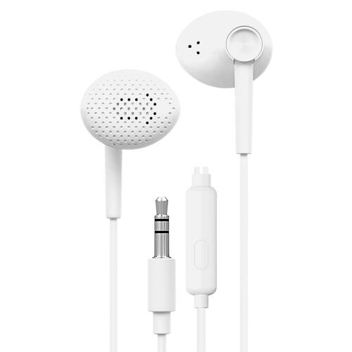 Liquid Ears Everyday 3.5mm Wired Bud Earphones with Mic White