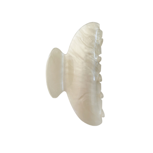 Culturesse Everlee Medium Shimmer 8.2cm Hair Claw - Pearl