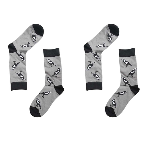 2PK Sole Mates Unisex Casual Dress Novelty Magpie Socks Pair One Size