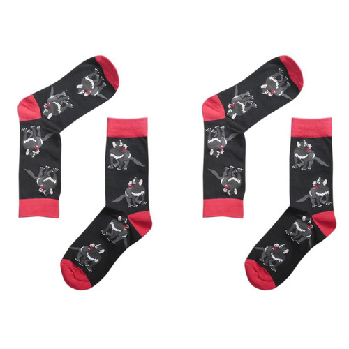 2PK Sole Mates Unisex Casual Dress Novelty Tasmanian Devil Socks Pair One Size