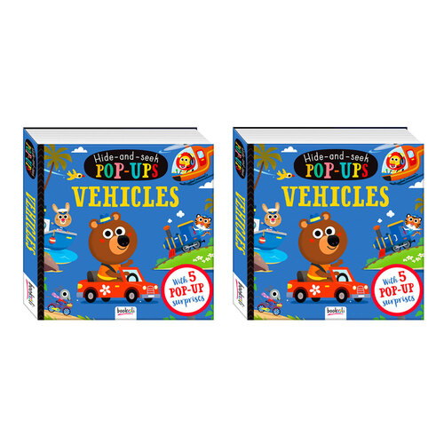 2PK Bookoli Hide and Seek Pop-Up: Things That Go Book 1+