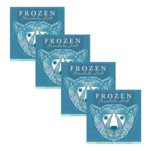 4PK Townhouse Mandala Poster Art: Frozen Coloring Activity for Kids