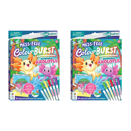 2PK Inkredibles Colour Burst Rainbow Rush Kids Colouring Activity