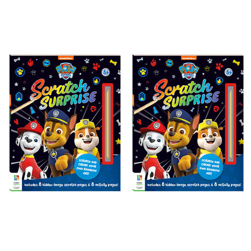 2PK Kaleidoscope Scratch Surprise Paw Patrol Activity Book 3+