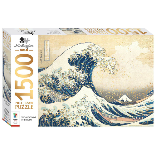 1500pc Mindbogglers Jigsaw Puzzle Gold Great Wave 84x67cm