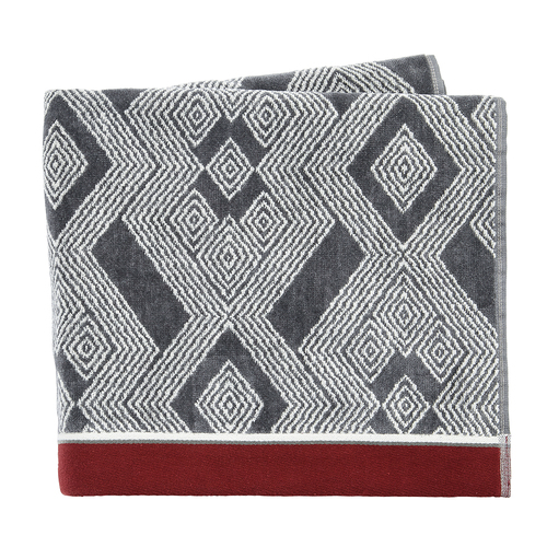 Bedeck Of Belfast Siya Hand Towel Charcoal Coloured 50x90cm