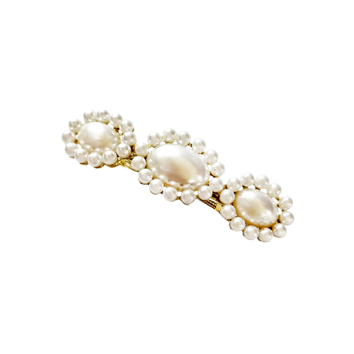 Culturesse Lana 7cm Vintage Pearly Barrette - White