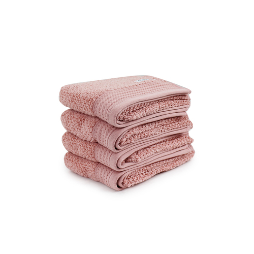 4pc Onkaparinga 45x65cm Avalon Hand Towel 550GSM Dusty Primrose