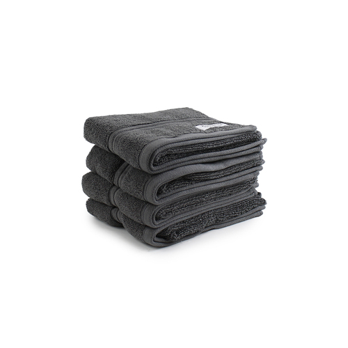 4pc Onkaparinga 45x65cm Flinders Hand Towel 600GSM Charcoal