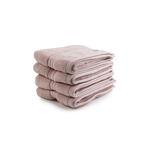 4pc Onkaparinga 45x65cm Flinders Hand Towel 600GSM Pink Blush