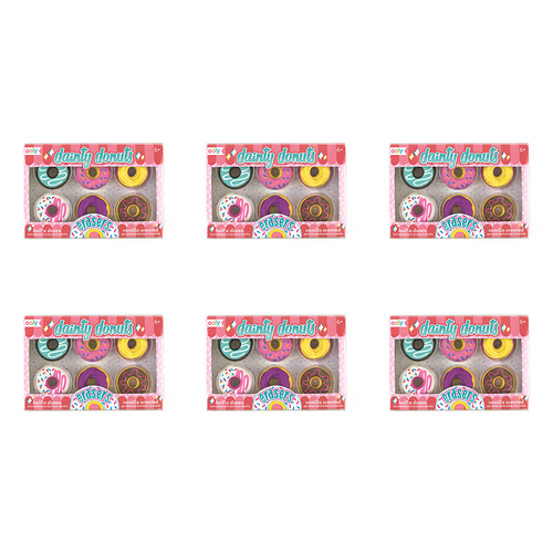 6x 6pc Ooly Dainty Donuts Vanilla Scented Eraser Kids 6y+