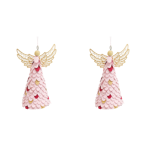 2PK LVD Hanging Ornament Angel Strawberries Cream Decorative Home Decor