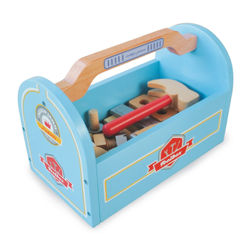 Indigo Jamm Wooden Little Carpenters Toolbox Kids Pretend Toy Set 3y+