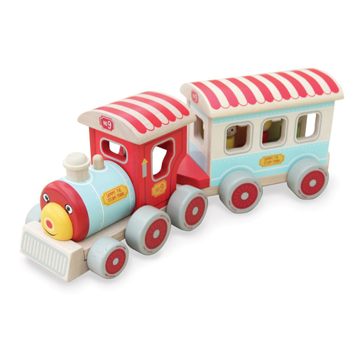 Indigo Jamm 38cm Sammy Steam Train Kids Wooden Toy Set 18m+