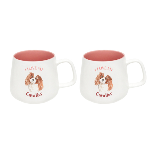 2PK Splosh I Love My Cavalier 12cm Dog Hot/Cold Drinking Ceramic Mug