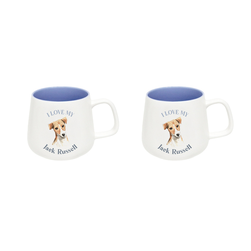 2PK Splosh I Love My Jack Russell 12cm Dog Hot/Cold Drinking Ceramic Mug