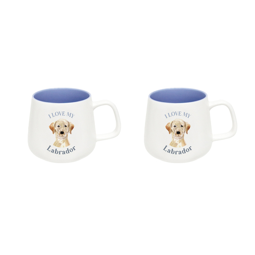 2PK Splosh I Love My Labrador 12cm Dog Hot/Cold Drinking Ceramic Mug