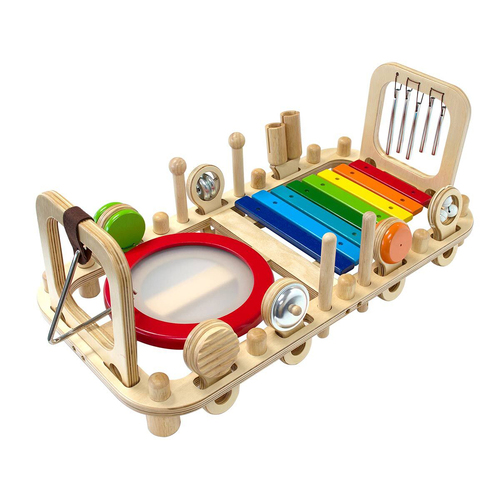 Im Toy Melody Mix Wooden 59cm Musical Instrument Wall Bench Toy Set 3+