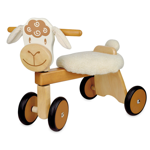 Im Toy 49cm Wood Paddie Rider Lambie Kids Ride-On Toy 12m+