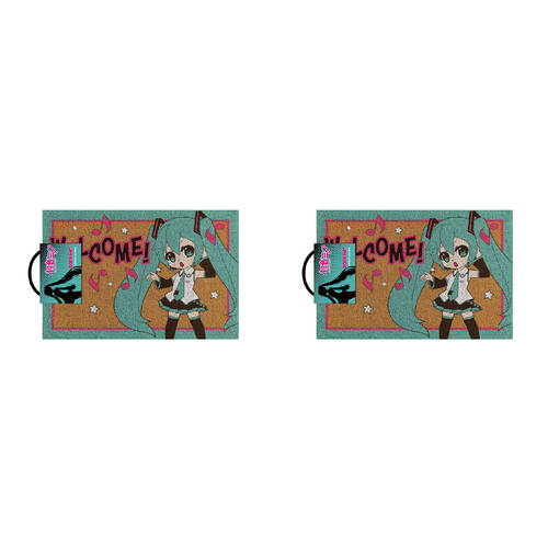 2PK Hatsune Miku Welcome Doormat 40x60cm Home Frontdoor Mat