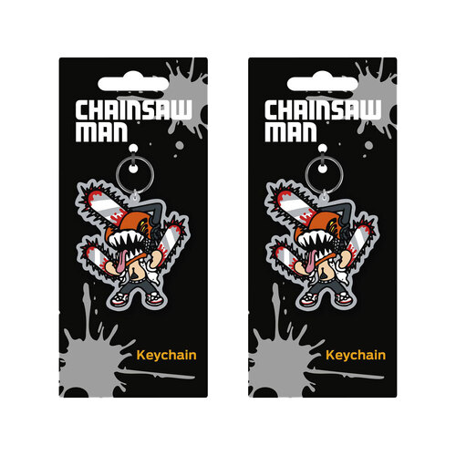 2PK Chainsaw Man Chibi Soft Rubber PVC Collectable Keyring