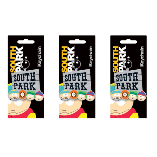 3PK South Park PVC Keyring Bag/Car Key Accessory - Heads